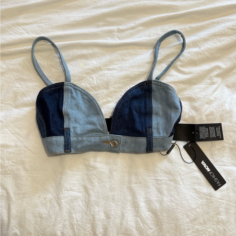 SALE Fashion Nova Unforgettable Denim Bralette
